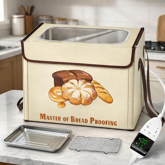 Electric Bread Proofing Box, 3-Sided Heating Dough Proofer, Foldable
