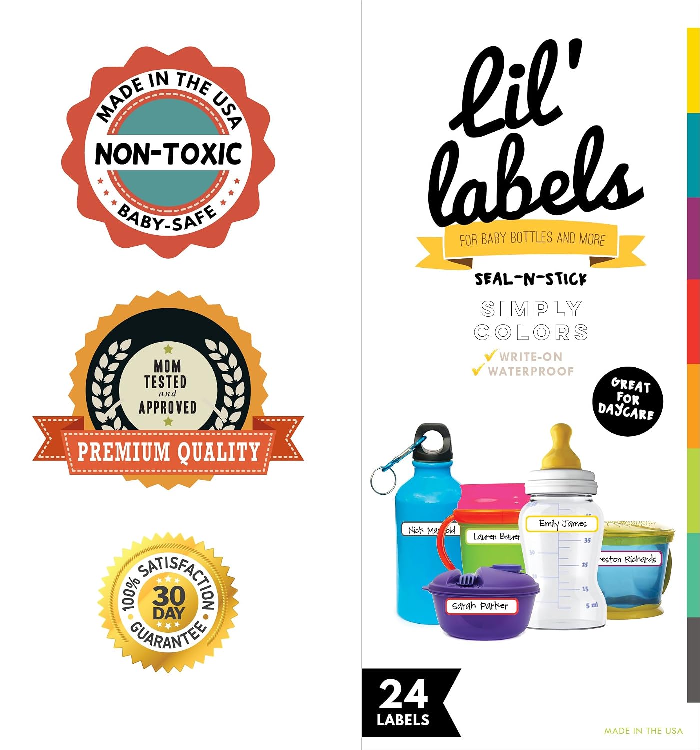 Removeable, Write-On Food Labels, Waterproof, Multipurpose, Freezer Safe, Self-Laminating Label, Dishwasher-Safe for Home Organization and Kitchen Labels (All-Purpose White), Made in The USA