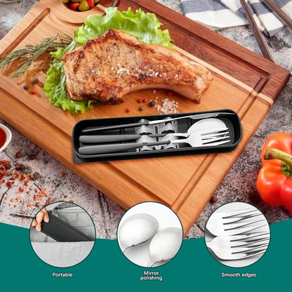 Travel Utensils with Case, 2 Sets Reusable Utensils Set with Case, Camping Utensil Set, Portable Silverware Lunch Utensils Set for Work Camping School(Beige, Pink)