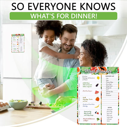 Weekly Dinner Menu Board for Kitchen A4-8.5x12 Black Magnetic Weekly Meal Planner for Fridge Dry Erase Weekly Menu Boards Magnetic Menu for Refrigerator Food Menu Boards Week Chalkboard Menu Board