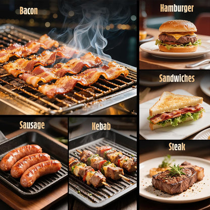 Pisol Cast Iron Smash Burger Press, Steak Weight Bacon Meat Press Tool