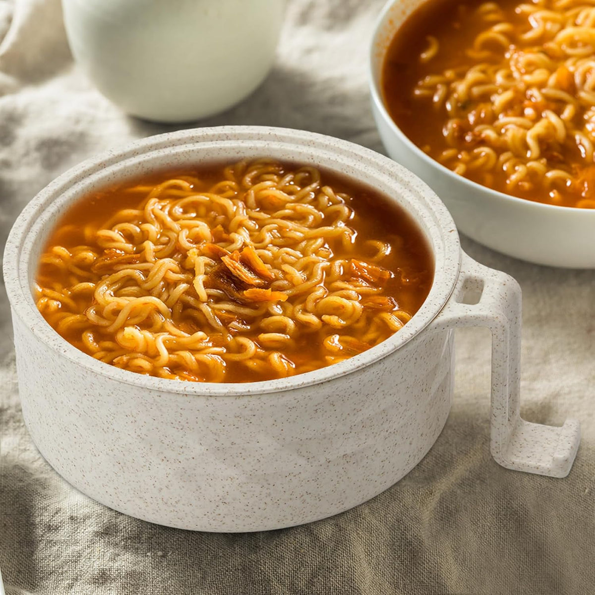 2 Sets 40 oz Microwave Ramen Bowl with Handles, Yellow,Orange