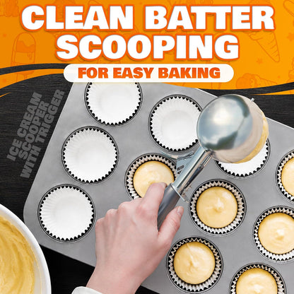 Cookie Scoops for Baking, Stainless Steel in #16, #20, #30