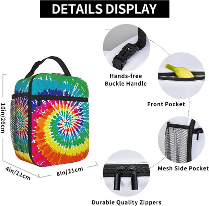 Dinosaur Volcano Insulated Lunch Bag for Women & Men, Reusable Leak-Proof Lunch Box with Cooler Compartment, Lunch Tote for Adults Work Travel Picnic Durable & Washable