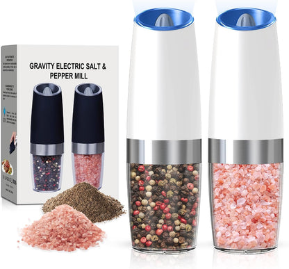 Battery Operated Salt And Pepper Grinder Set 2 Pack (Black)