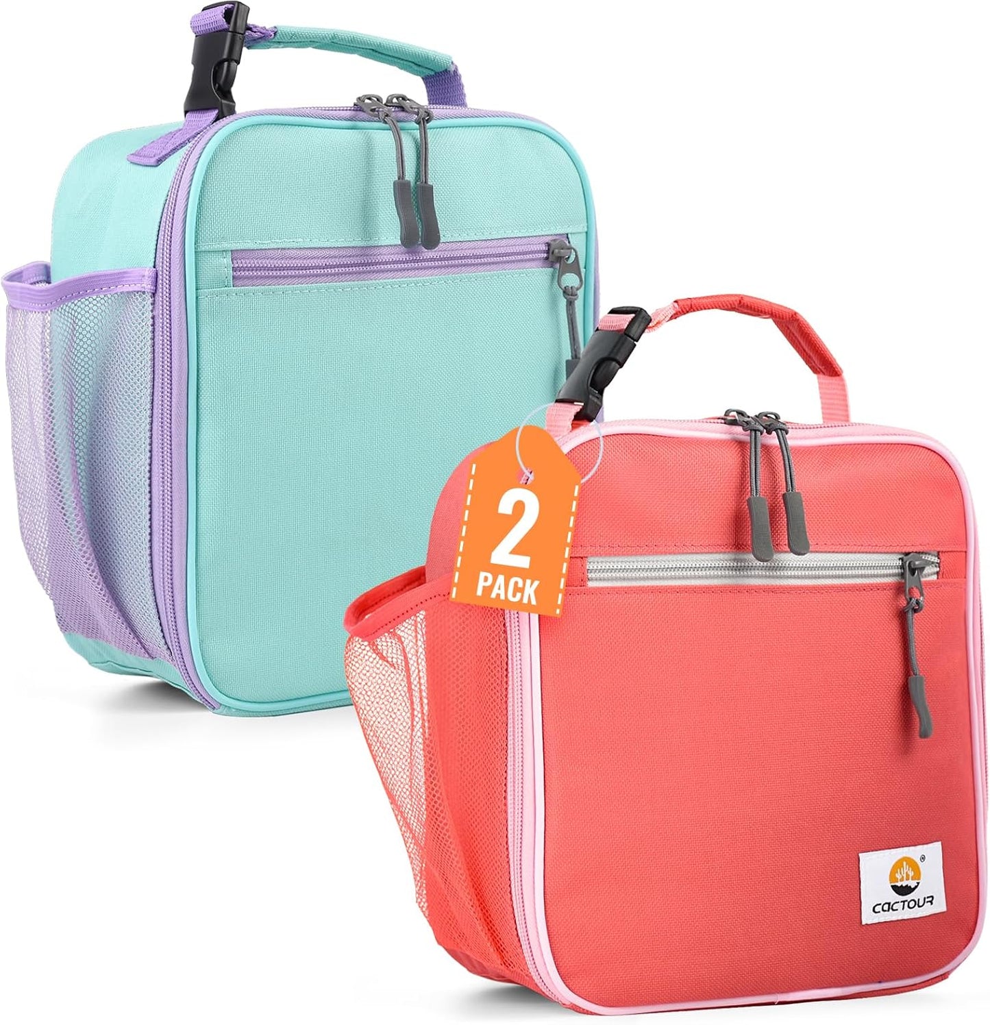 CaCTOUR Lunch Box Kids,Premium Insulated Lunchbox for Girls Boys,Soft Mini Cooler Bag Back to School Thermal Reusable Lunch Bag for Work School Picnic (Blue)