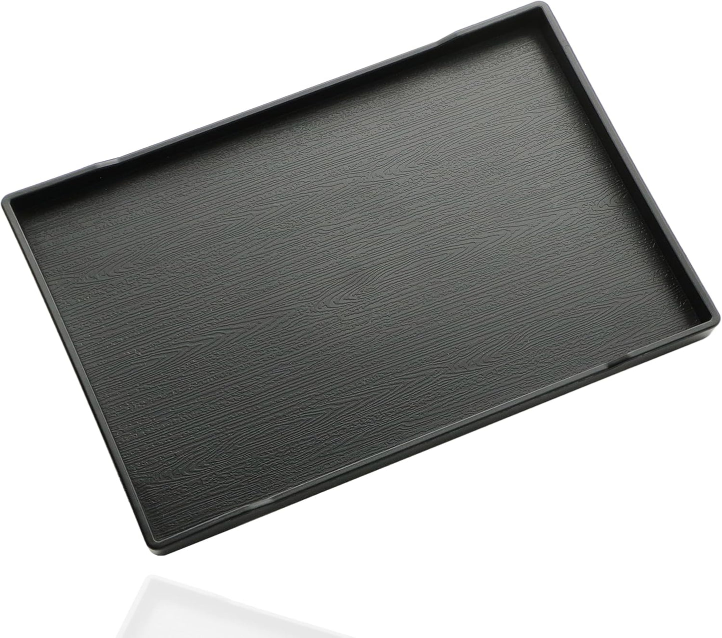 White Serving Tray (13.5 x 9.6 inch) for Serving Accessory, Elegant & Stackable Plastic Tray for Spa, Coffee, Drinks, Tea, Bar, Party, Seasoning, Perfume and Display Use.