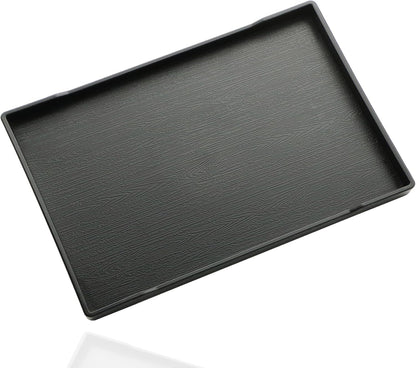 White Serving Tray (13.5 x 9.6 inch) for Serving Accessory, Elegant & Stackable Plastic Tray for Spa, Coffee, Drinks, Tea, Bar, Party, Seasoning, Perfume and Display Use.