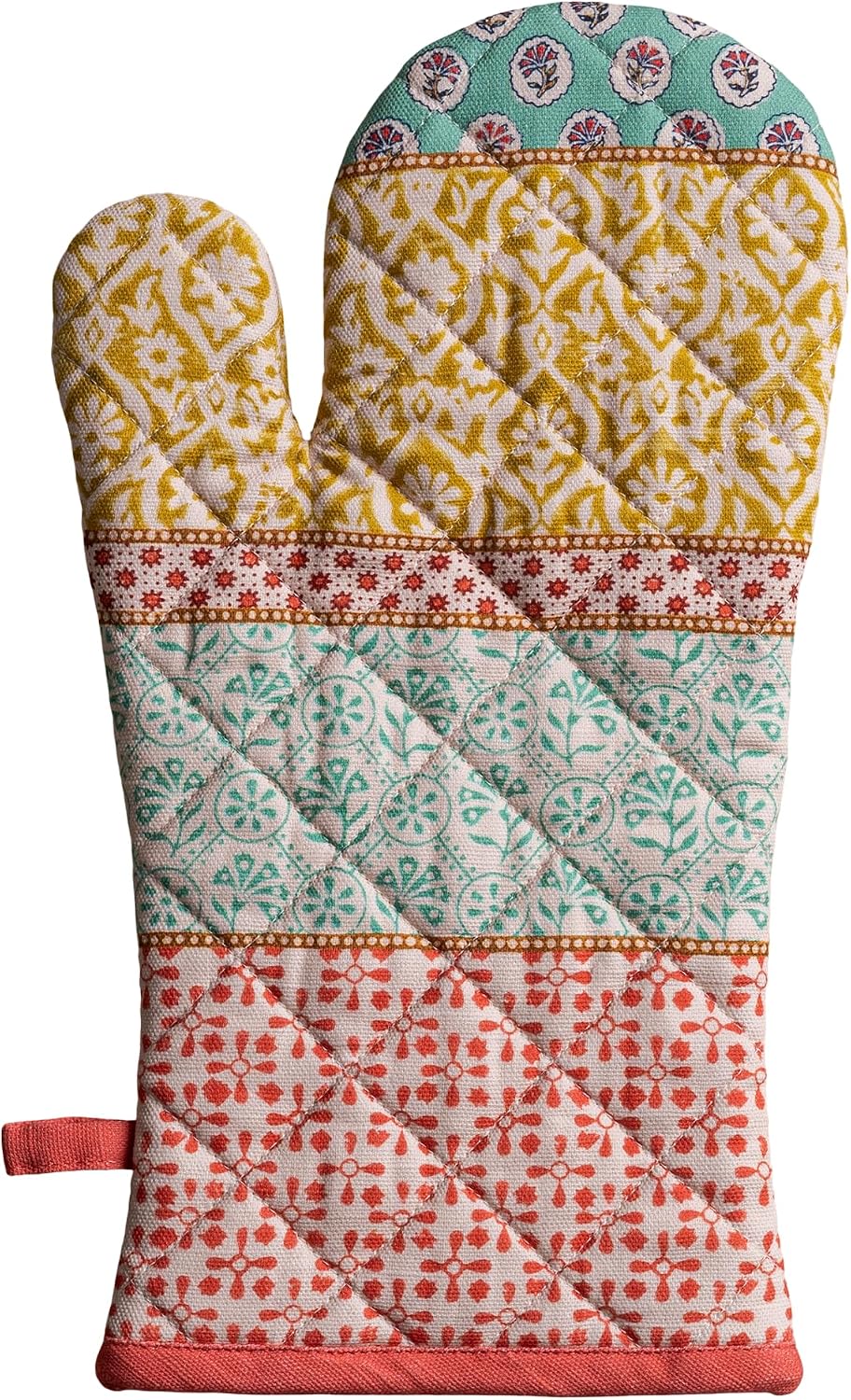 Maison d' Hermine 100% Cotton Oven Mitt & Pot Holder Set (7.5"x13" & 8"x8") - Colors C