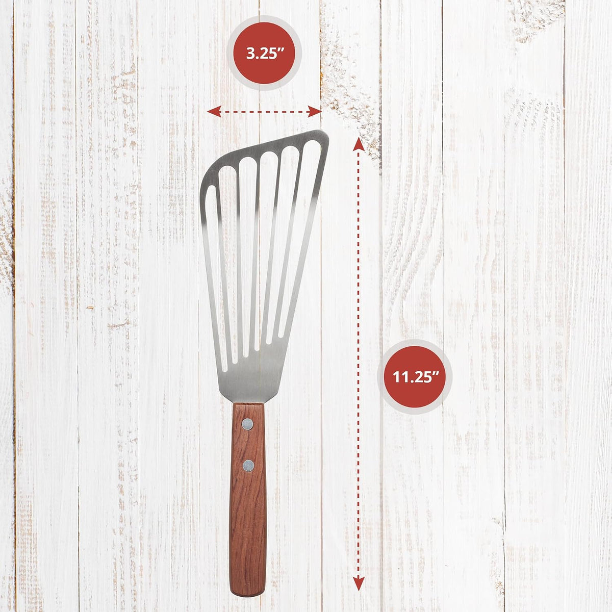 Maine Man Silicone Fish Spatula, Non-Stick Angled Turner, For Delicate Foods, Draining Liquids, And Everyday Cooking