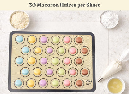 Silicone Pastry Mat with Measurements, 28 x 20 Inch Extra Thick Non-Slip Nonstick XL Baking Mat for Dough Rolling, Kneading, Fondant and Pie, Red
