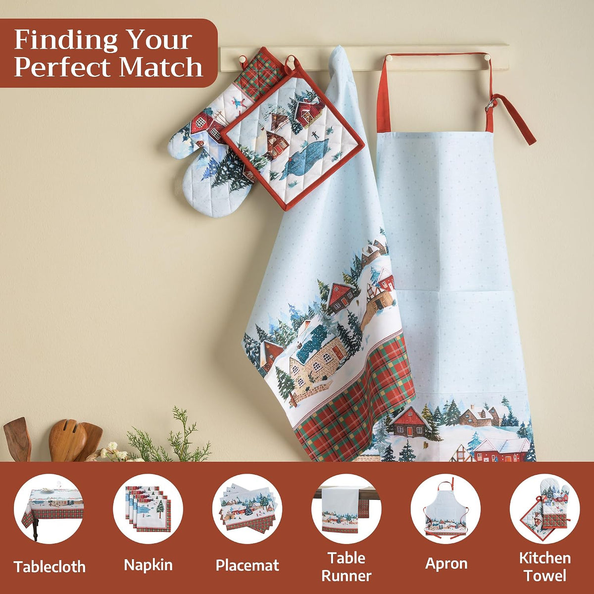 Maison d' Hermine Pot Holders 100% Cotton Potholders (8" x 8") - Colors A