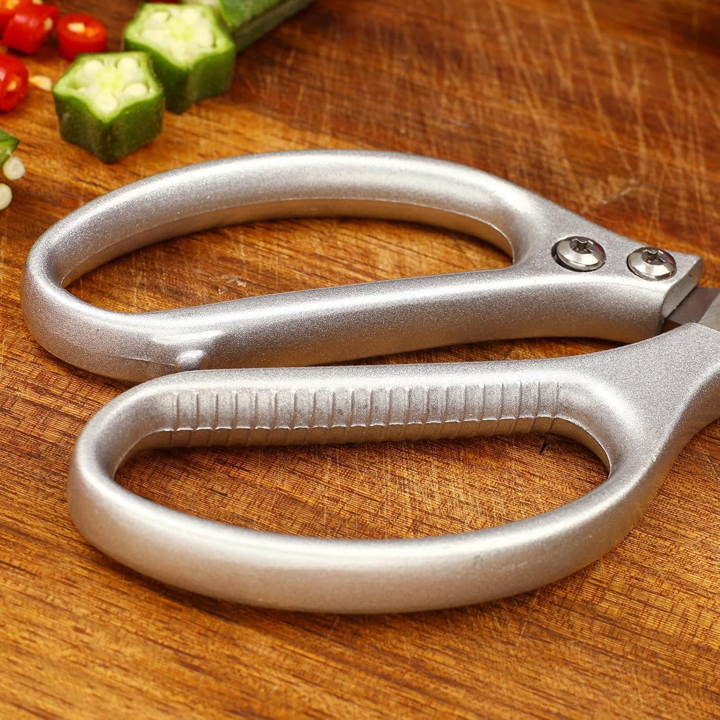Stainless Steel Kitchen Shears Heavy Duty Full-Steel Forged Metal Scissors for Food, Professional Chef Shears Bone Cutting Meat Pizza Scissors Kitchen Utensils Come Apart, Silver
