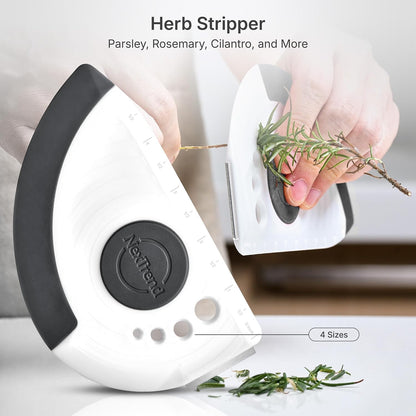 5-in-1 Dough Scraper & Flexible Bowl Scraper by Nextrend, Bread Scraper with Stainless Steel Edge, Ruler & Herb Stripper – BPA Free, Dishwasher Safe - Red