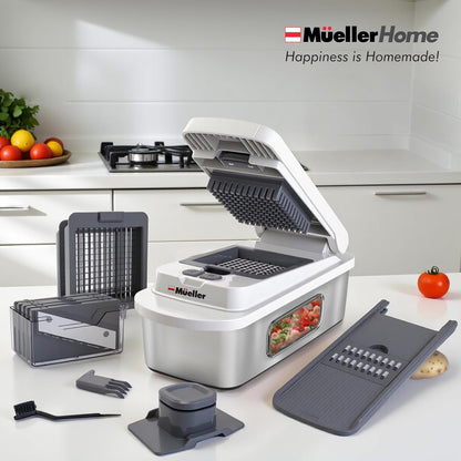 MUELLER HOME Pro-Series 10-in-1 Stainless Steel Multi Vegetable Chopper