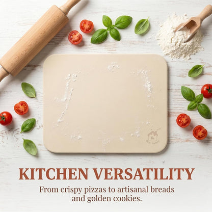 Pizza Stone for Oven & Grill, 15 x 12" x 0.6" Thick
