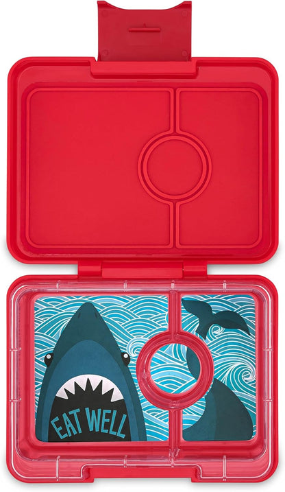 Yumbox Snack Box, 3 Compartments, Leakproof, Glitter Blue | Built-In Dip Well | Removable Compartment Tray | Easy-Open Single Latch | Lightweight & Compact | Perfect for Snacks & Sides