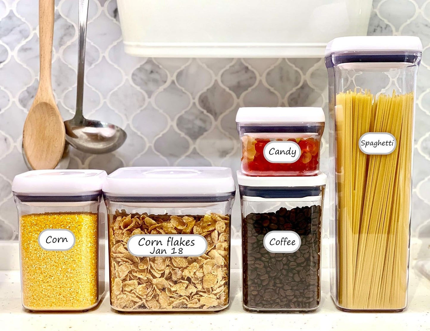 Removable Expiration Date Labels for Food Containers, Waterproof Food Storage Labels for Deli Containers, Best By Pantry Label, Freezer Refrigerator Label, Write On Kitchen Organization Label