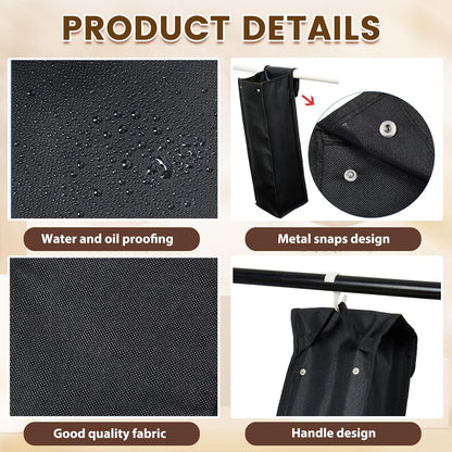 Amylove 2 Pcs Grill Utensil Storage Bags Waterproof BBQ Tool Storage Bags Barbecue Hardware Tool Foldable Grill Holder Pouch Oxford Cloth Accessory for Camping Hiking