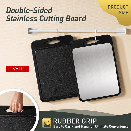 End Grain Cutting Board for Kitchen with Non-slip Feet, Acacia Wood Heavy Duty Checkered Cutting Board Upgraded Chopping Board with Juice Groove & Handle Large Wooden Butcher Block with Gift Box