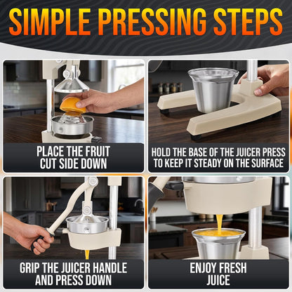 NADOBA Lemon Squeezer and Lime Squeezer, Max Extraction Citrus Hand Juicer