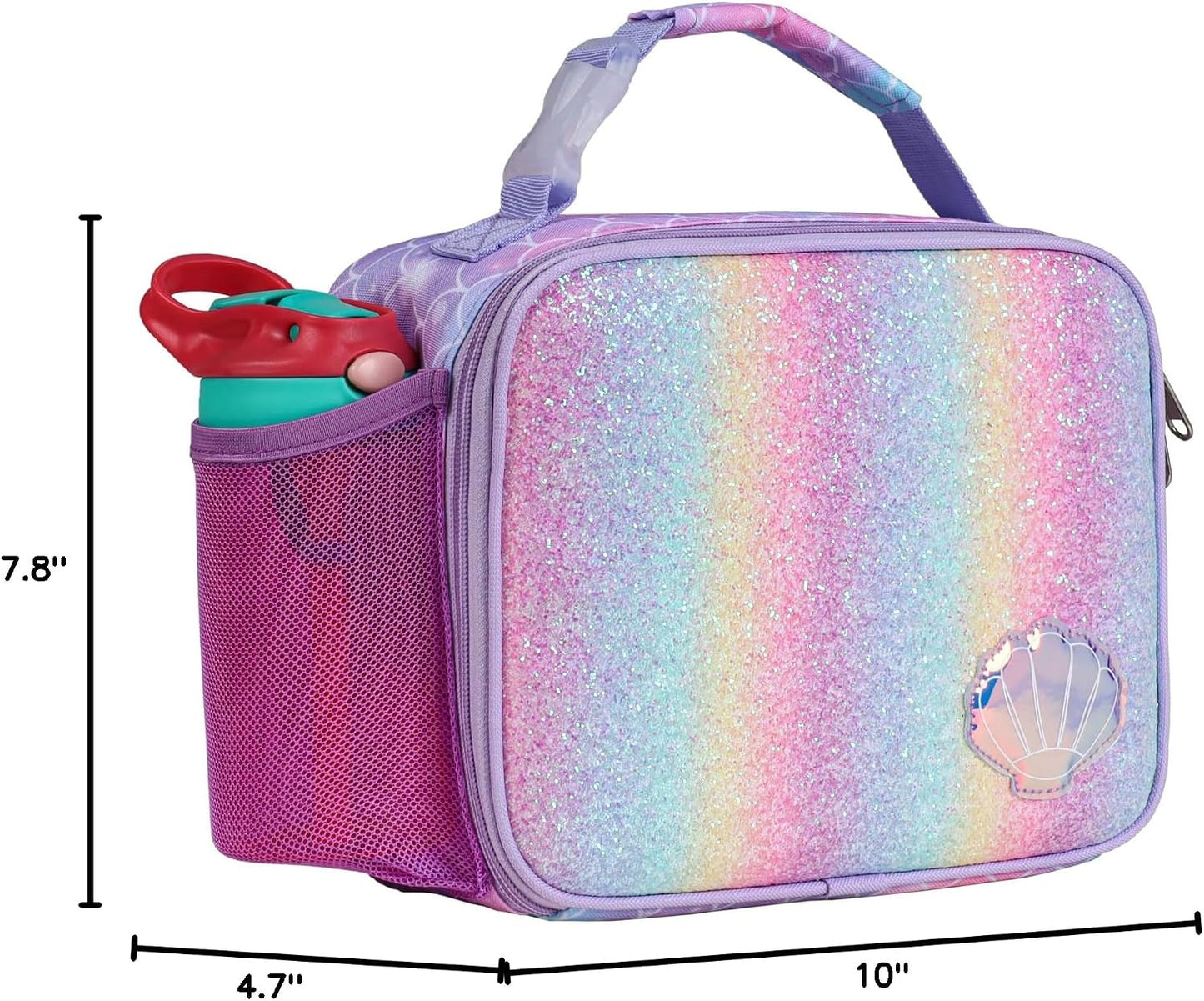 Bagseri Kids Lunch Bag Boys - Thermal Insulated Lunch Box Tote with Water Bottle Holder, Reusable Leak-Proof Kids Lunch Box for Daycare & School, Black Dinosaur (Containers Not Included)