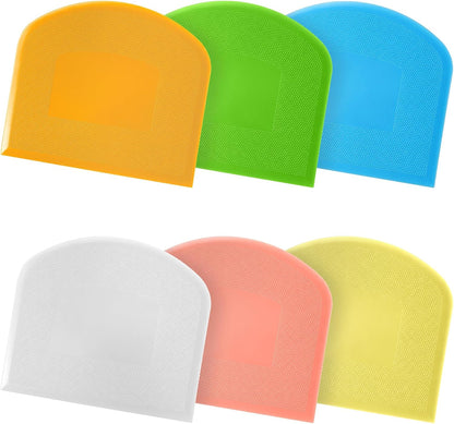 6 Pcs Dough Scraper, Flexible Bowl Scraper for Bread Dough