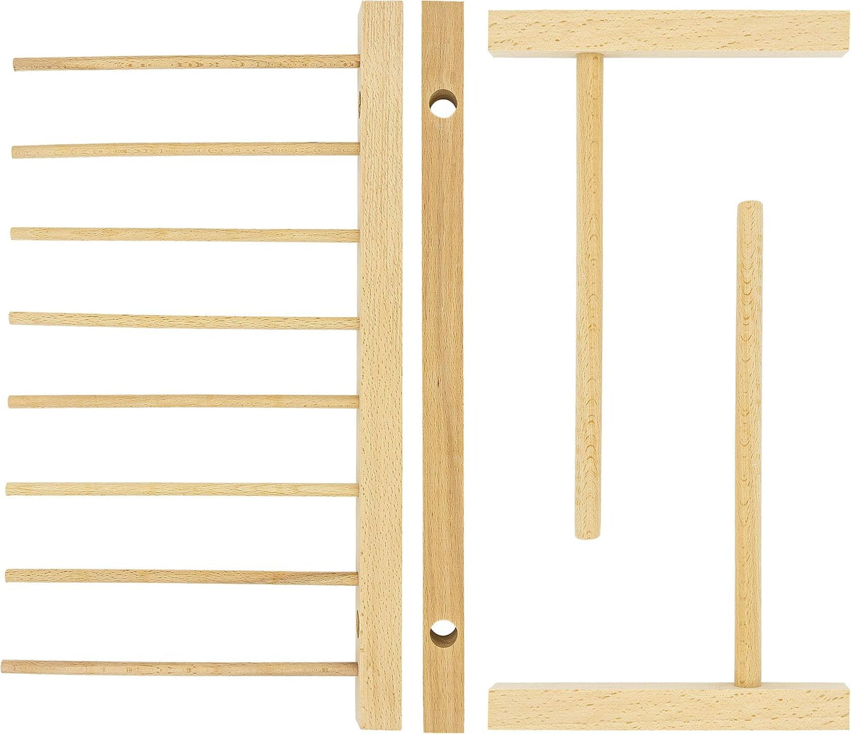 Southern Homewares Collapsible Wooden Pasta Drying Rack – Natural Beechwood Pasta Hanger for Fresh Pasta, Noodles, and Spaghetti – Easy to Assemble, Compact Design – Ideal for Home Pasta Making