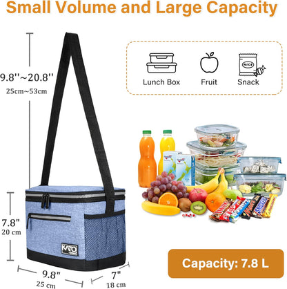 Tirrinia Insulated Lunch Box for Men/Women, Leakproof Lunch Bag for School Work, Large Lunch Tote Kids Boys Girls Student Back to School, Soft Cooler Office Picnic Beach Camping for Adults, Charcoal