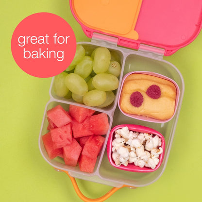 b.box Silicone Snack Cup (2-pack): Divider for Bento Box & Lunch Box, Ideal for Separating & Containing Foods, Dishwasher, Microwave, Oven and Freezer safe (Berry)