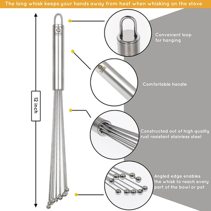 Stanless Steel Whisk (Extra Large 12 inch Stanless Ball Whisk)