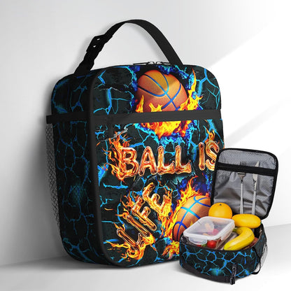 Boys Lunch Box for School Insulated Football Lunch Bag for Kid Boys Girls Teen Bento Boxes to School Office Picnic Travel Hiking Lunchbag Waterproof Leakproof with Adjustable Shoulder Strap