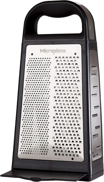 Microplane Elite Multi-Sided Grater with 5 Blade Styles: Fine, Coarse Grain, Ultra Coarse Grain, Double Edge and Wide Cut - Kitchen Grater with Stainless Steel Blades