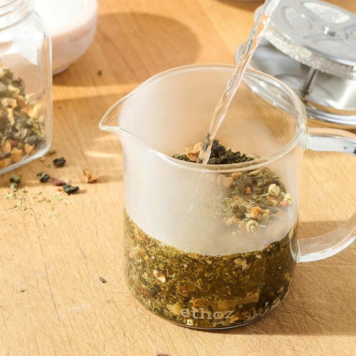 Ethoz by Planetary Design Borosilicate Glass Tea Brewer, Loose-Leaf Infuser