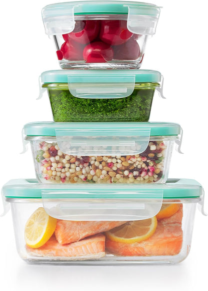 OXO Good Grips 4-Piece Smart Seal Leakproof Mini Glass AirtightContainer Set