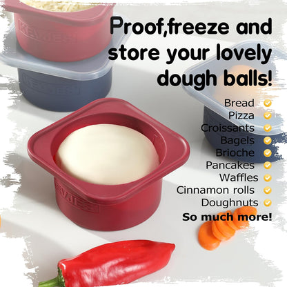 PLUS 1000ml Pizza Dough Proofing Containers, 2-Pack, Green