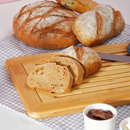 RoyalHouse Large Premium Natural Bamboo Bread Cutting Board