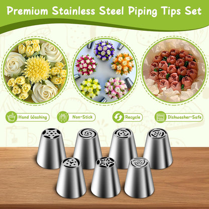 Suuker Russian Piping Tips Set, 7 Pieces
