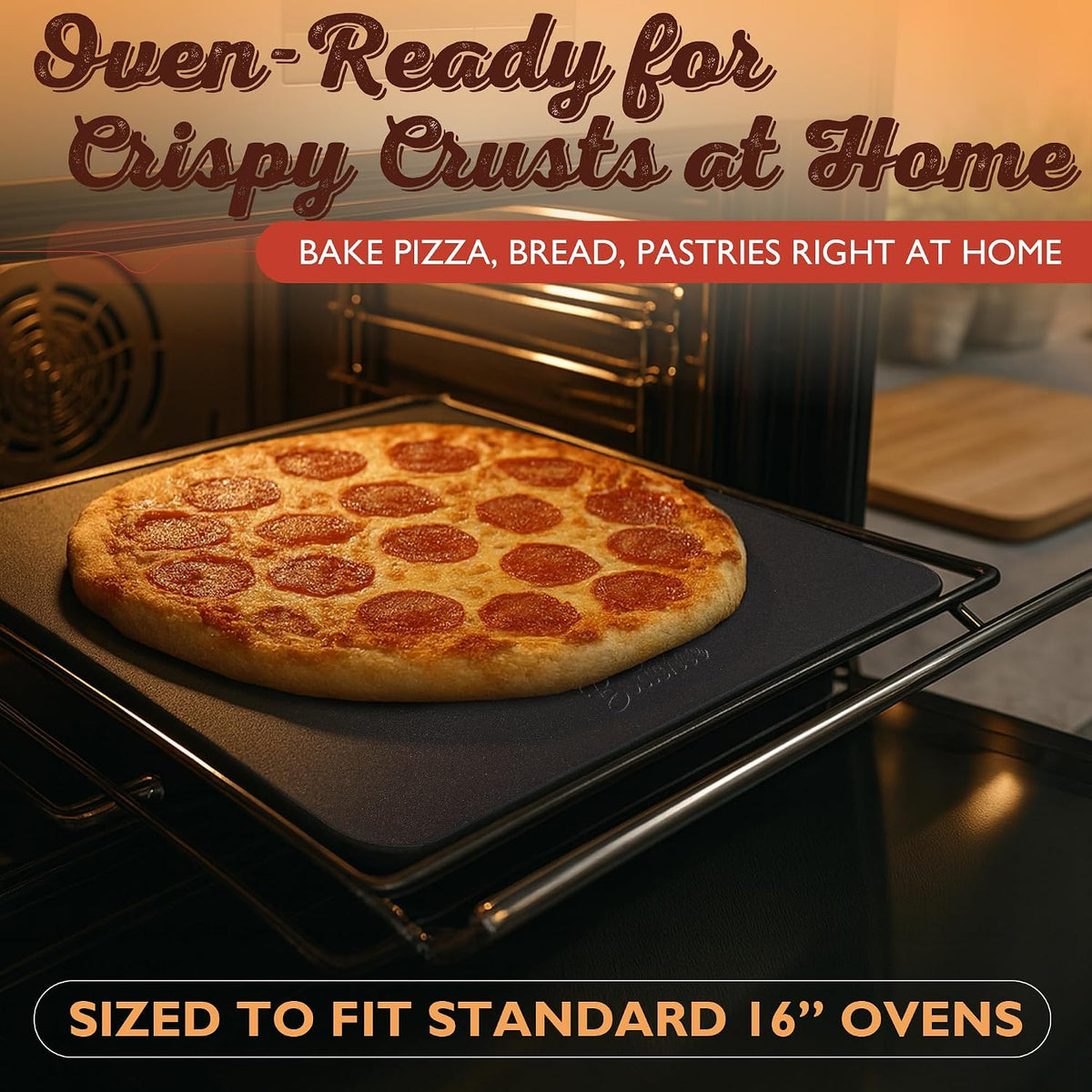 Pizza Steel XL 16"x13.4" – Heavy-Duty Baking Steel for Oven & Grill, Pizza Stone Alternative for Crispy Crust, Faster Heat Transfer, Professional Pizza Baking Sheet