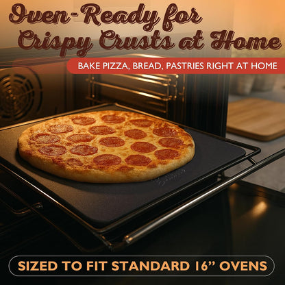 Pizza Steel XL 16"x13.4" – Heavy-Duty Baking Steel for Oven & Grill, Pizza Stone Alternative for Crispy Crust, Faster Heat Transfer, Professional Pizza Baking Sheet