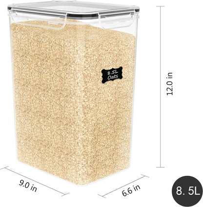 FOOYOO 2 PC Flour Sugar Storage Containers (9.5L | 321 Oz) Extra Large Food Storage Containers with Lids - Airtight Leakproof BPA FREE Flour Container for Rice, Cereal, Sugar