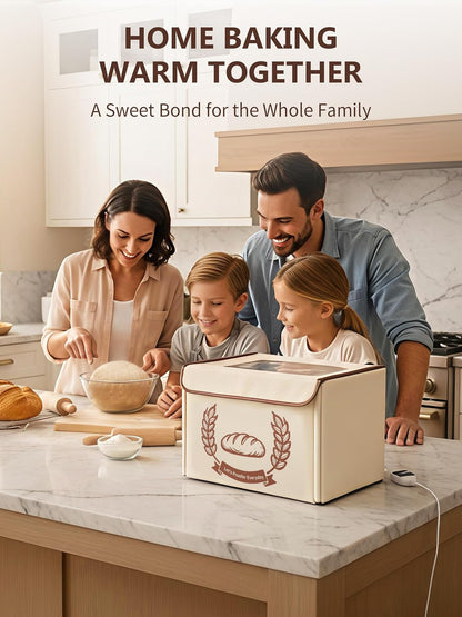 Folding Bread Proofing Box Dough Proofer, Electric Sourdough Warmer with 68-131°F Temp Control & 99H Timer