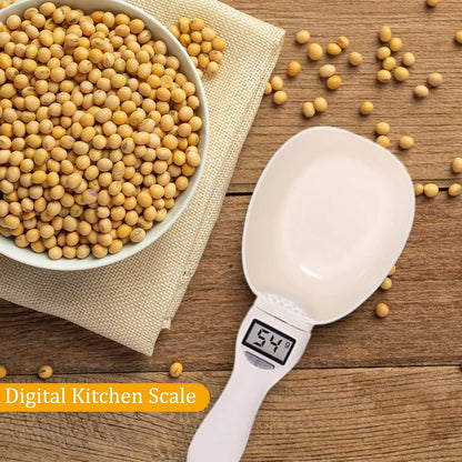 Food Measuring Scoop Scale, Digital Measuring Spoon, Weighing Spoon Scale 800g / 0.1g High Precision with LCD Screen, Display Electronic Measuring Spoon for Kitchen Gadgets and Daily Meals