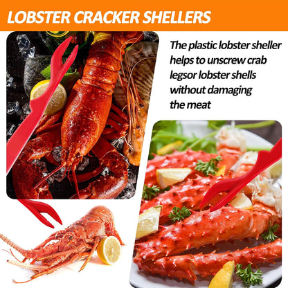 Seafood Crab Crackers and Tools, 21 Pcs Crab Leg Crackers Tools, Lobster Crackers and Picks Set, Crab Utensils Seafood Tools, Crab Forks Scissors Lobster Shellers, mobzio Nut Cracker Set for Crab Legs