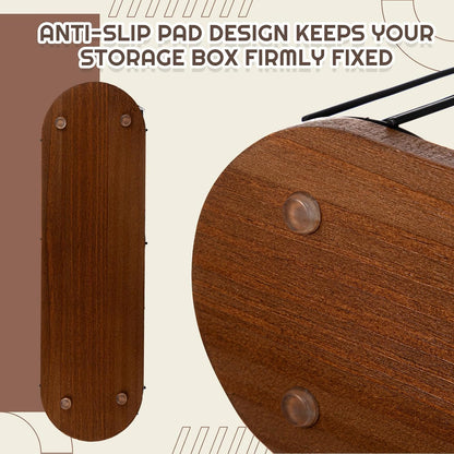 Geelin 18oz Adjustable Coffee Cup Dispenser with Wooden Base, Cup and Lid Holder, Cups Holder Organizer for Coffee Pod Straw and Lid Storage(2-compartment Single,Color 2)