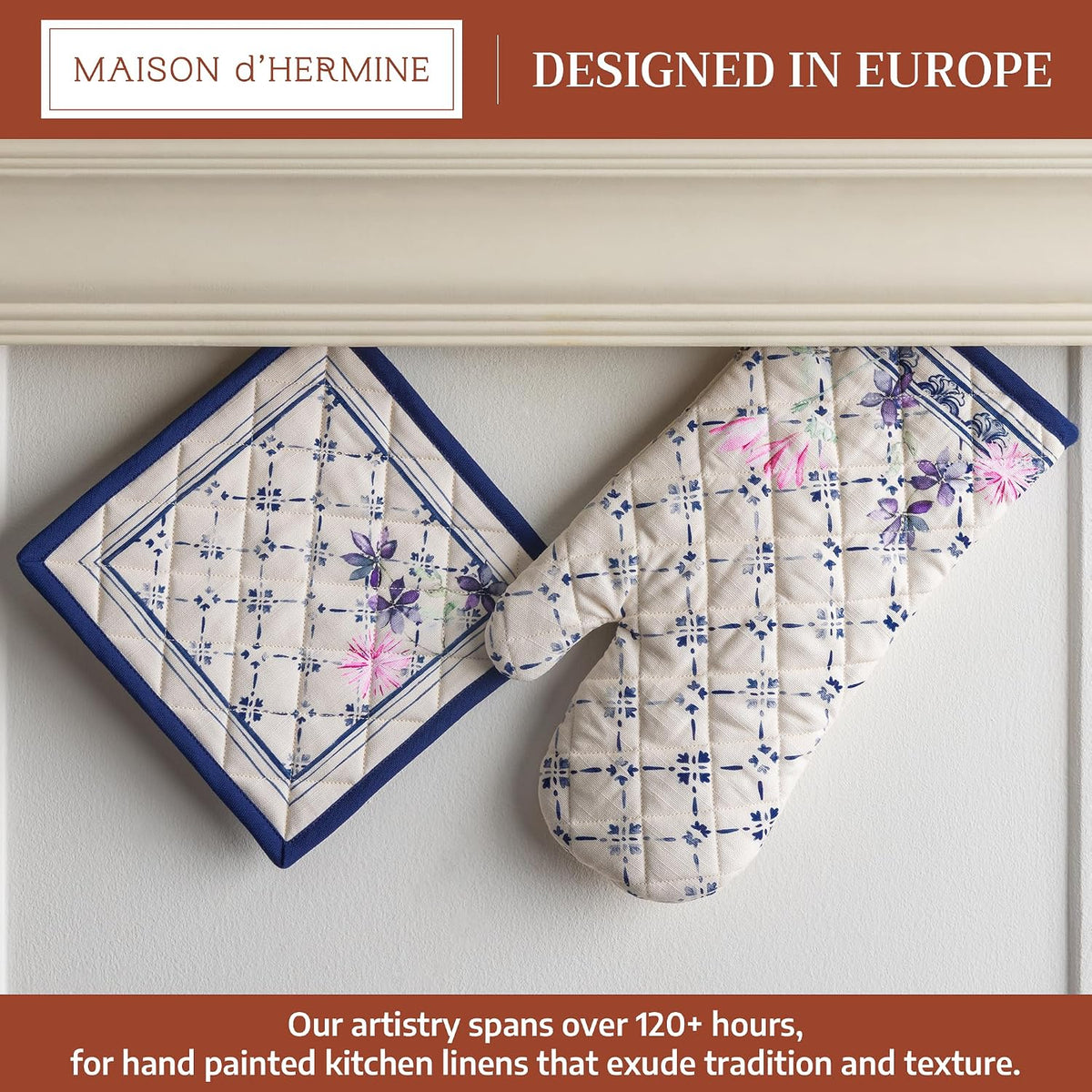Maison d' Hermine Pot Holders 100% Cotton Potholders (8" x 8") - Colors A
