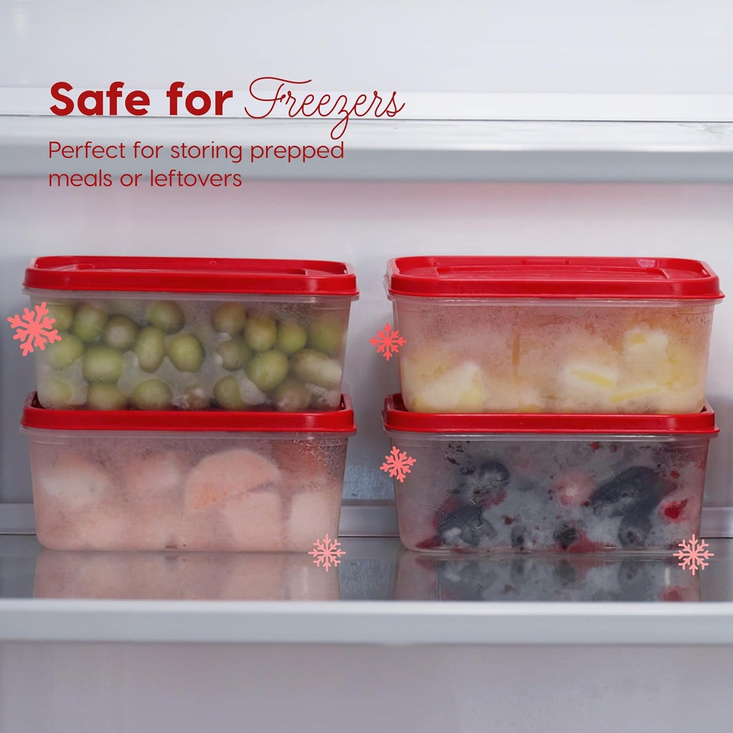 IRIS USA 44 PC Plastic Food Storage Containers With Lids | 22 Meal Prep Containers & 22 Lids | Leftovers Office Lunch Snack Fruit, Microwave Dishwasher Freezer Safe, BPA Free