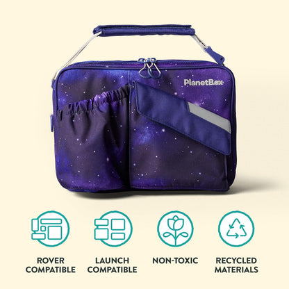 PlanetBox Rover Stainless Steel Bento Box Style Lunch Box Kit for Kids with 5 Compartments – xxxx Edition includes Insulated Lunch Bag, Leakproof Food Containers and Matching Magnets