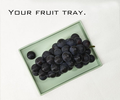 White Serving Tray (13.5 x 9.6 inch) for Serving Accessory, Elegant & Stackable Plastic Tray for Spa, Coffee, Drinks, Tea, Bar, Party, Seasoning, Perfume and Display Use.