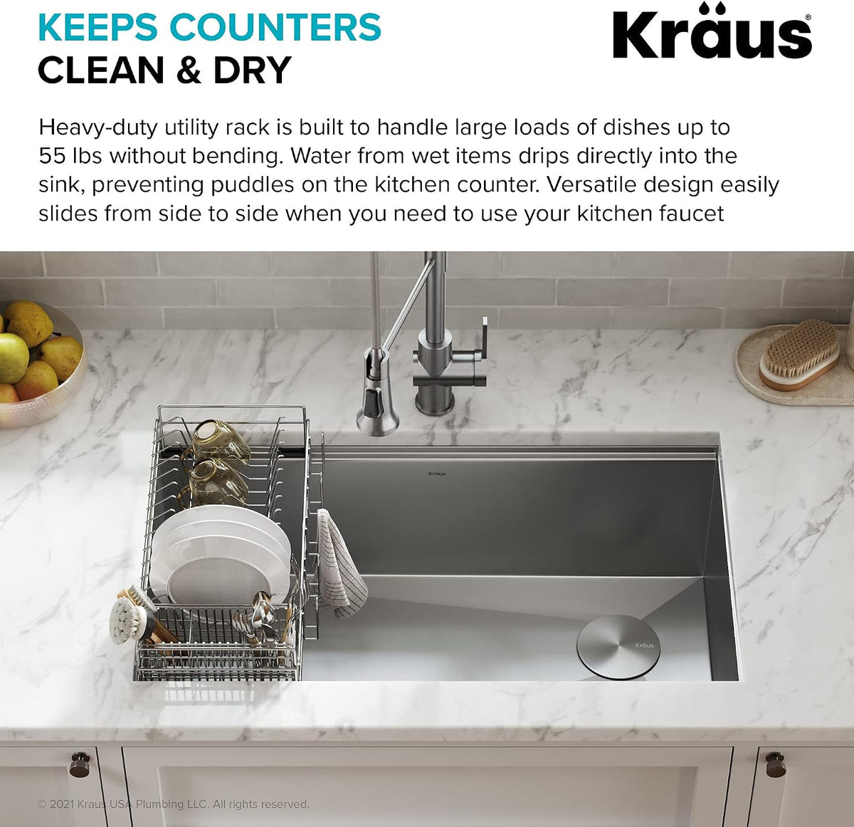 Kraus Stainless Steel 16.75 in Workstation Kitchen Sink Colander CS-6